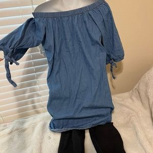 Blue Jean off the shoulders